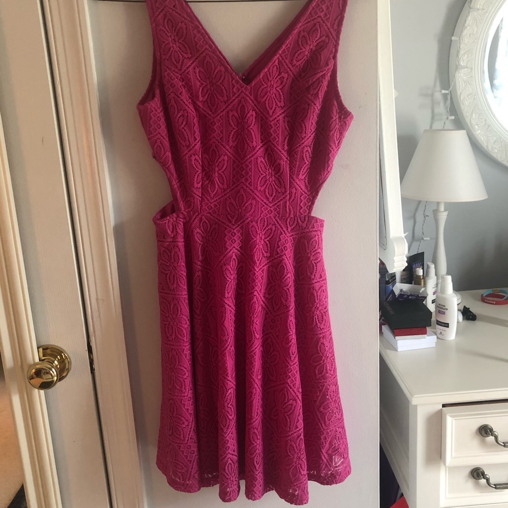 neon pink Francescas dress
